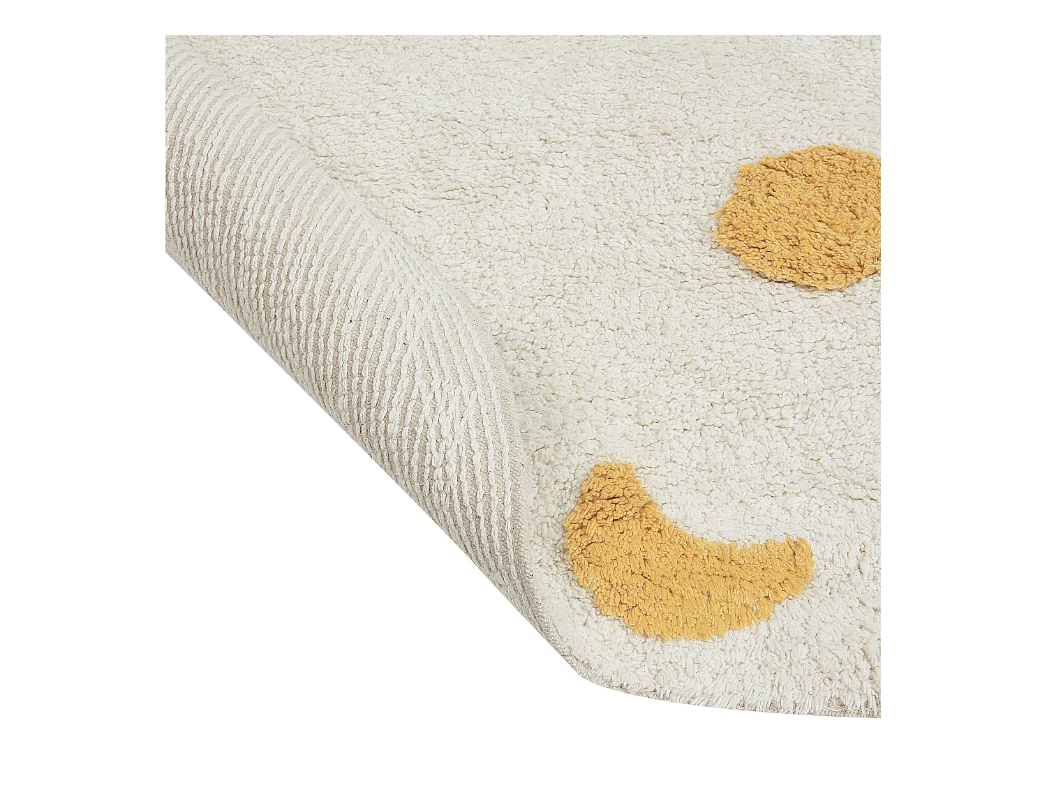 Alfombra de algodón redonda beige claro ø 140 cm LOTI