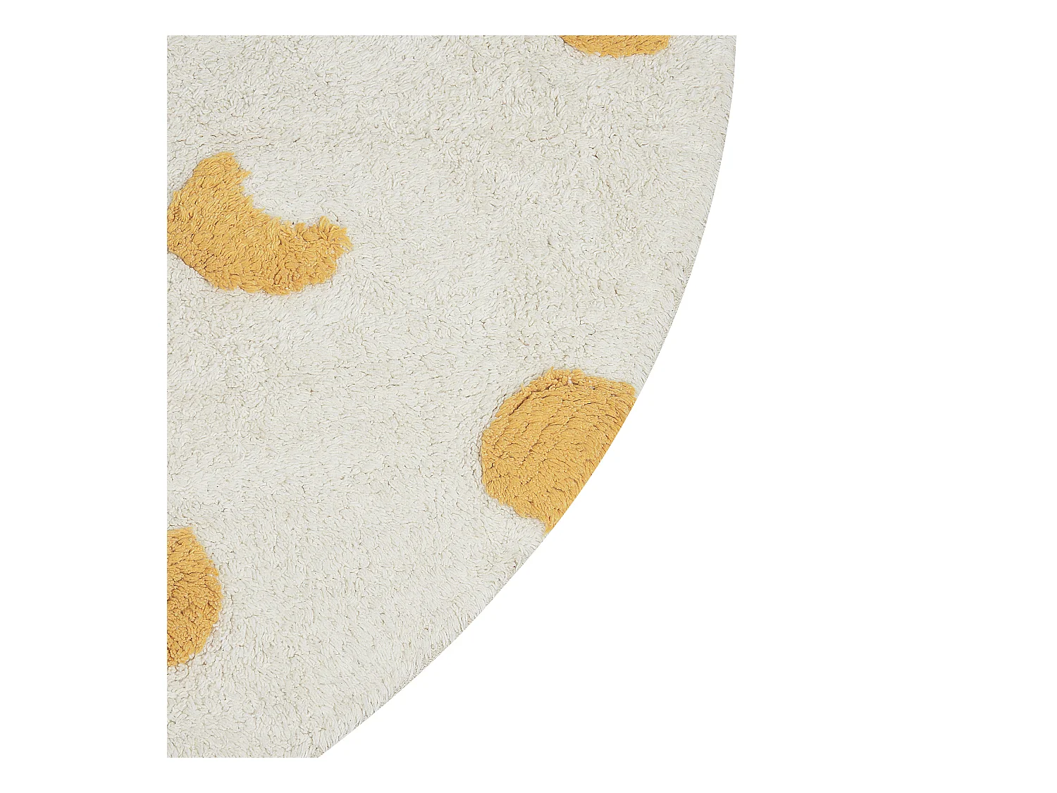 Alfombra de algodón redonda beige claro ø 140 cm LOTI