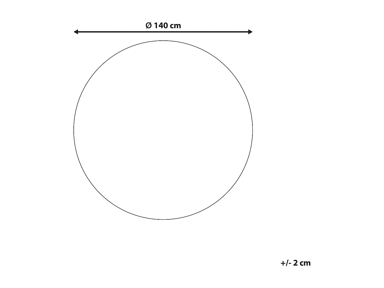 Tapete redondo em algodão creme claro ø 140 cm LOTI