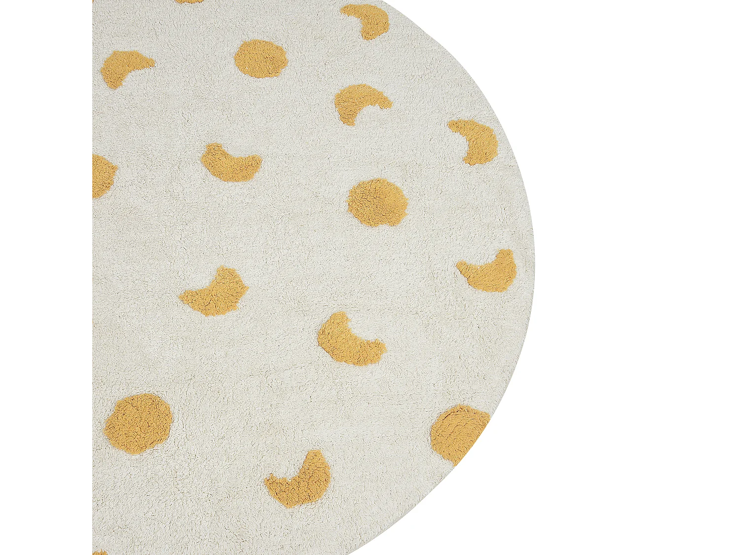 Tapete redondo em algodão creme claro ø 140 cm LOTI