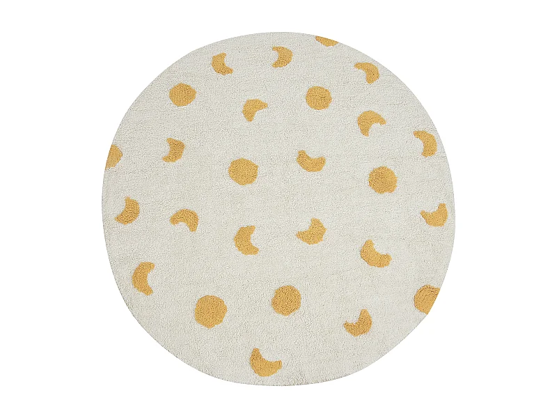 Tappeto per bambini cotone beige chiaro ⌀ 140 cm LOTI