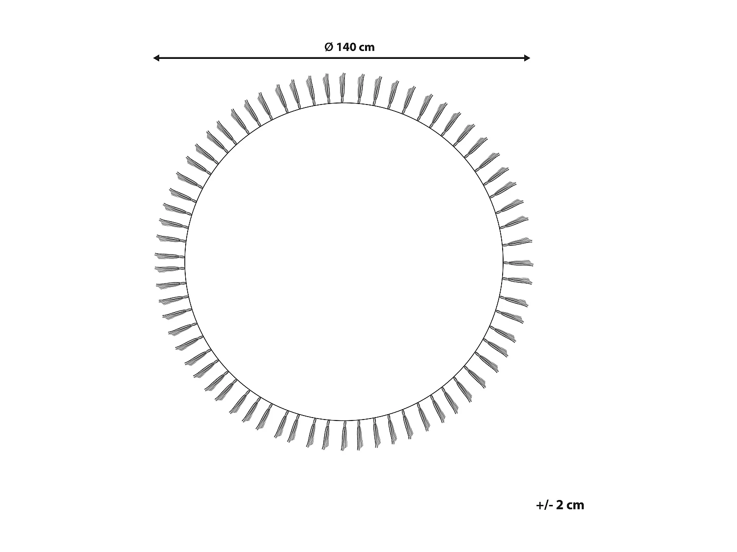 Runder Teppich aus Baumwolle Beige ø 140 cm WAHAR