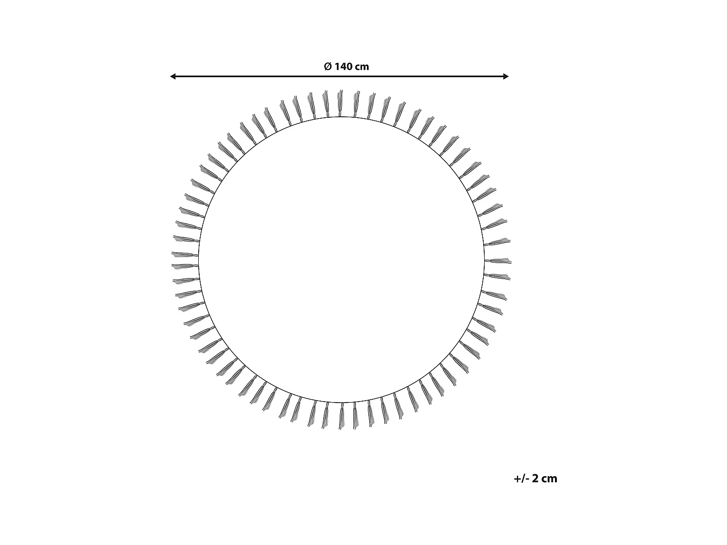 Runder Teppich aus Baumwolle Beige ø 140 cm WAHAR