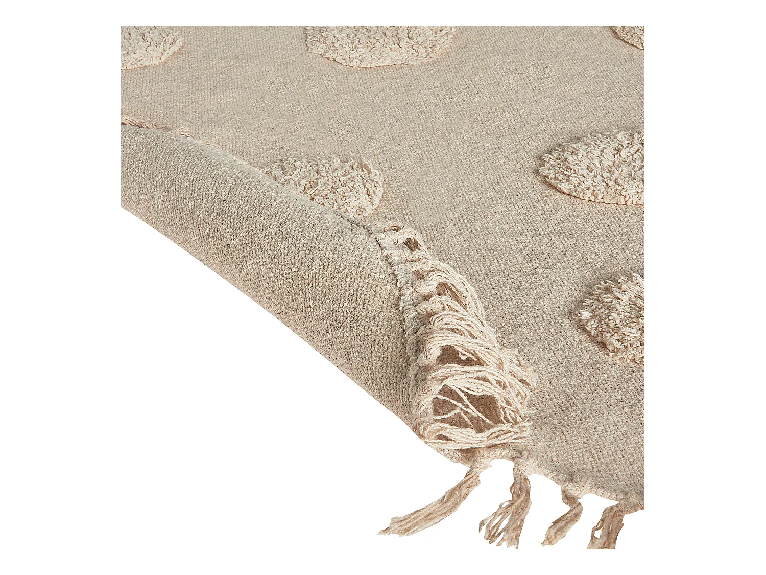 Runder Teppich aus Baumwolle Beige ø 140 cm WAHAR