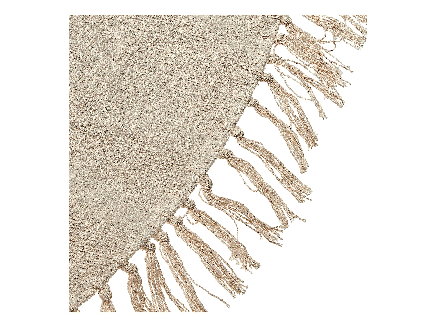 Runder Teppich aus Baumwolle Beige ø 140 cm WAHAR