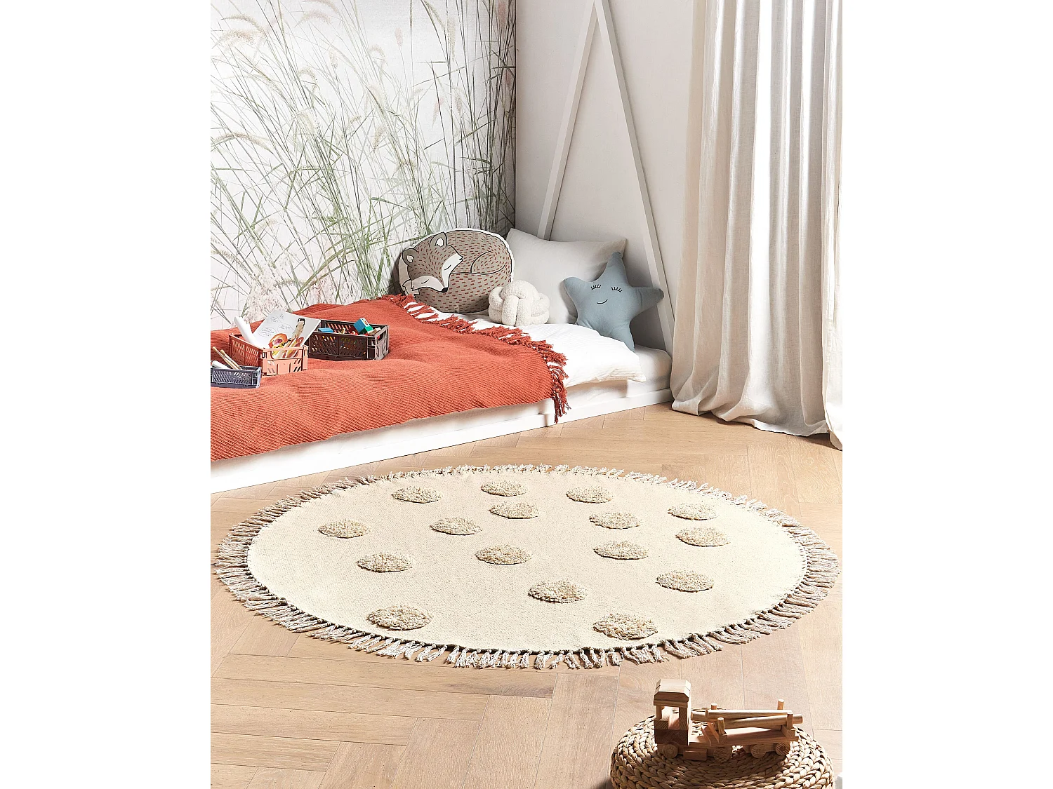 Tapis enfant WAHAR Beige ø 140 cm Coton