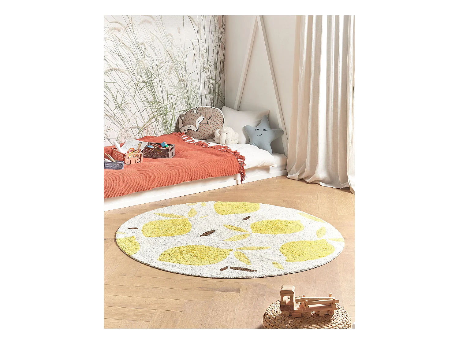 Tapis enfant MAWAND Beige ø 140 cm Coton
