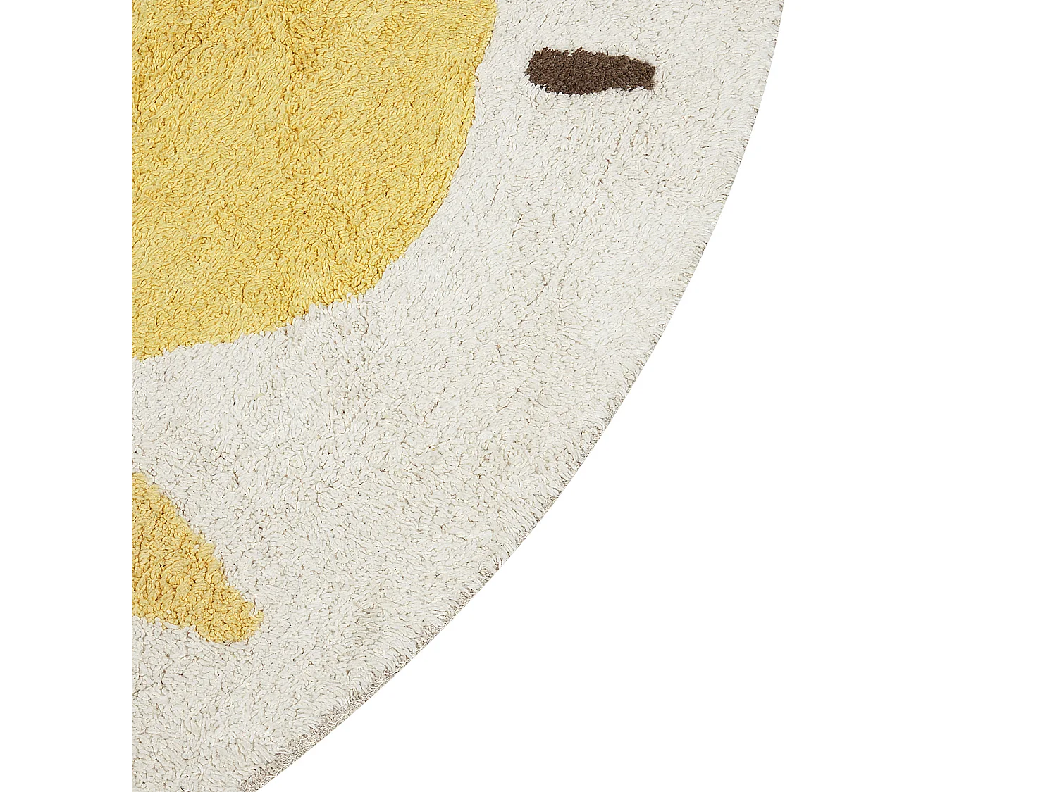 Tappeto per bambini cotone beige chiaro e giallo ⌀ 140 cm MAWAND