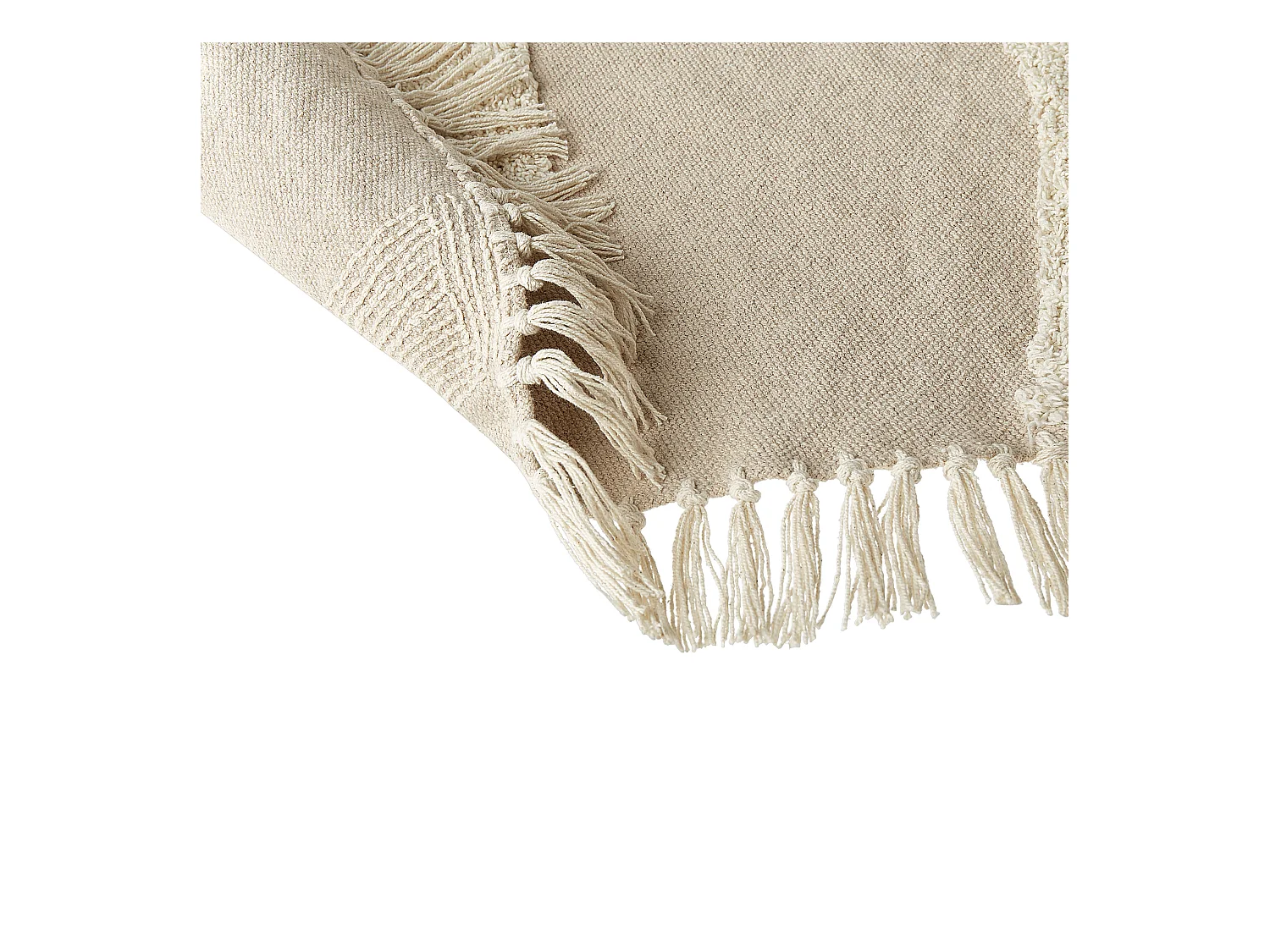 Alfombra de algodón redonda beige ø 140 cm ARTMAK