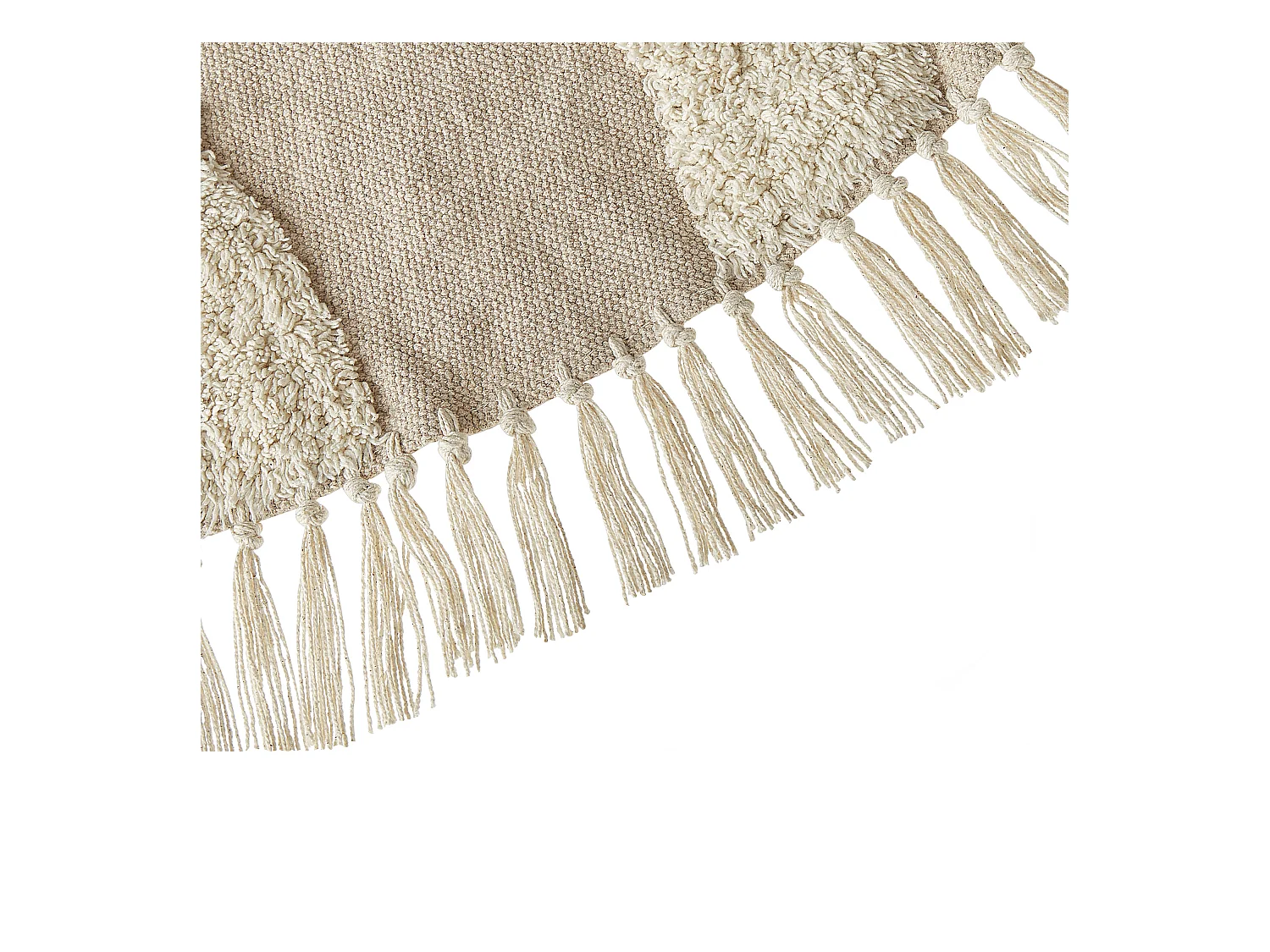 Alfombra de algodón redonda beige ø 140 cm ARTMAK