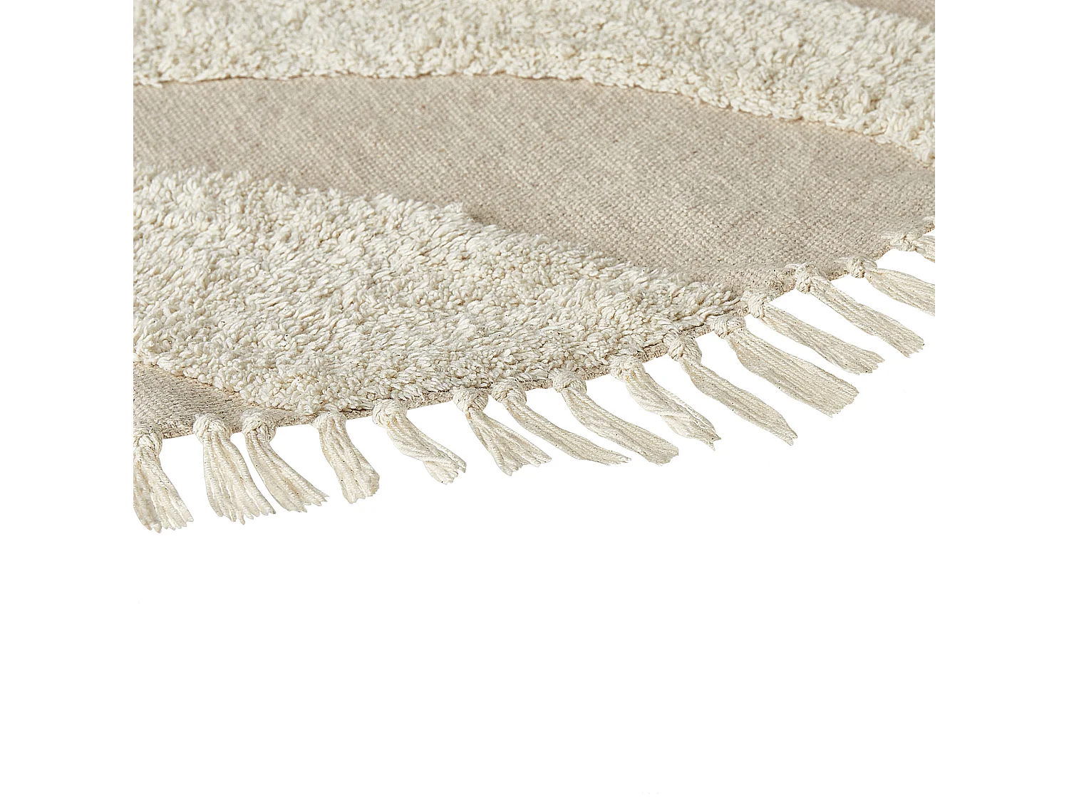 Tappeto cotone beige ⌀ 140 cm ARTMAK