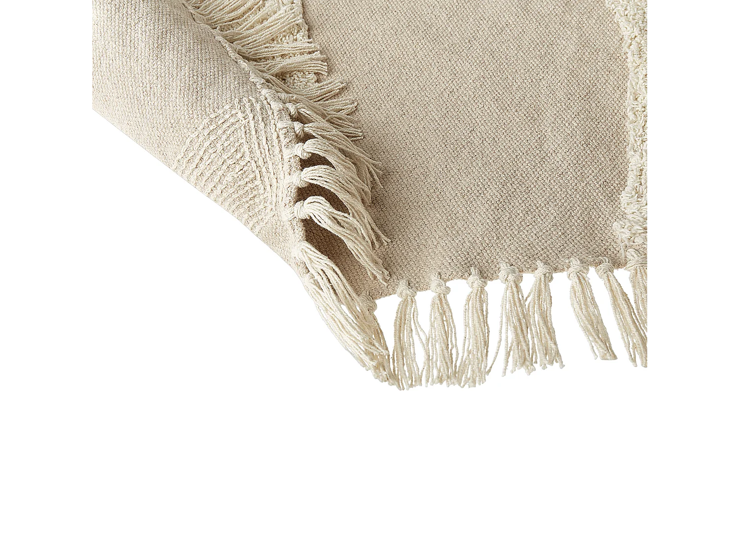 Tappeto cotone beige ⌀ 140 cm ARTMAK