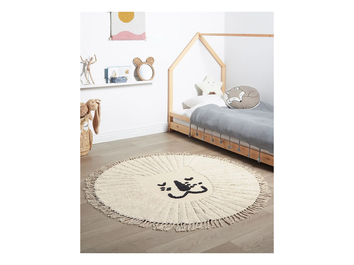 Tapis enfant BADHANI Beige ø 140 cm Coton