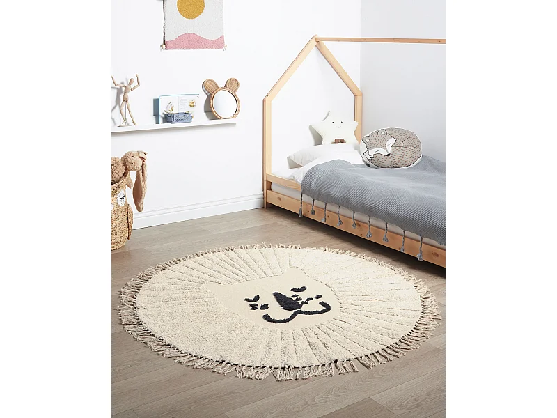 Tapis enfant BADHANI Beige ø 140 cm Coton
