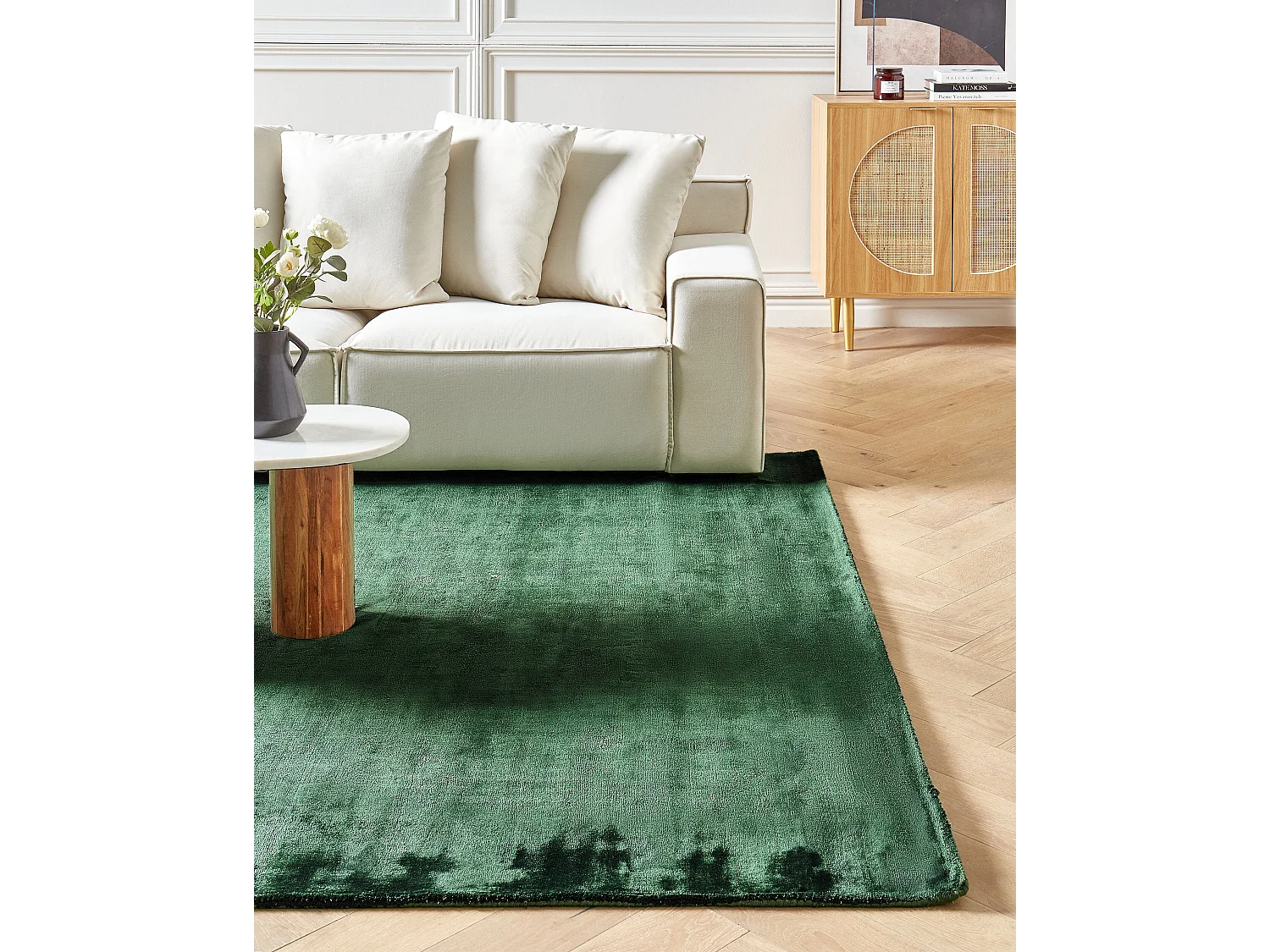 Vloerkleed viscose groen 200 x 300 cm GESI II