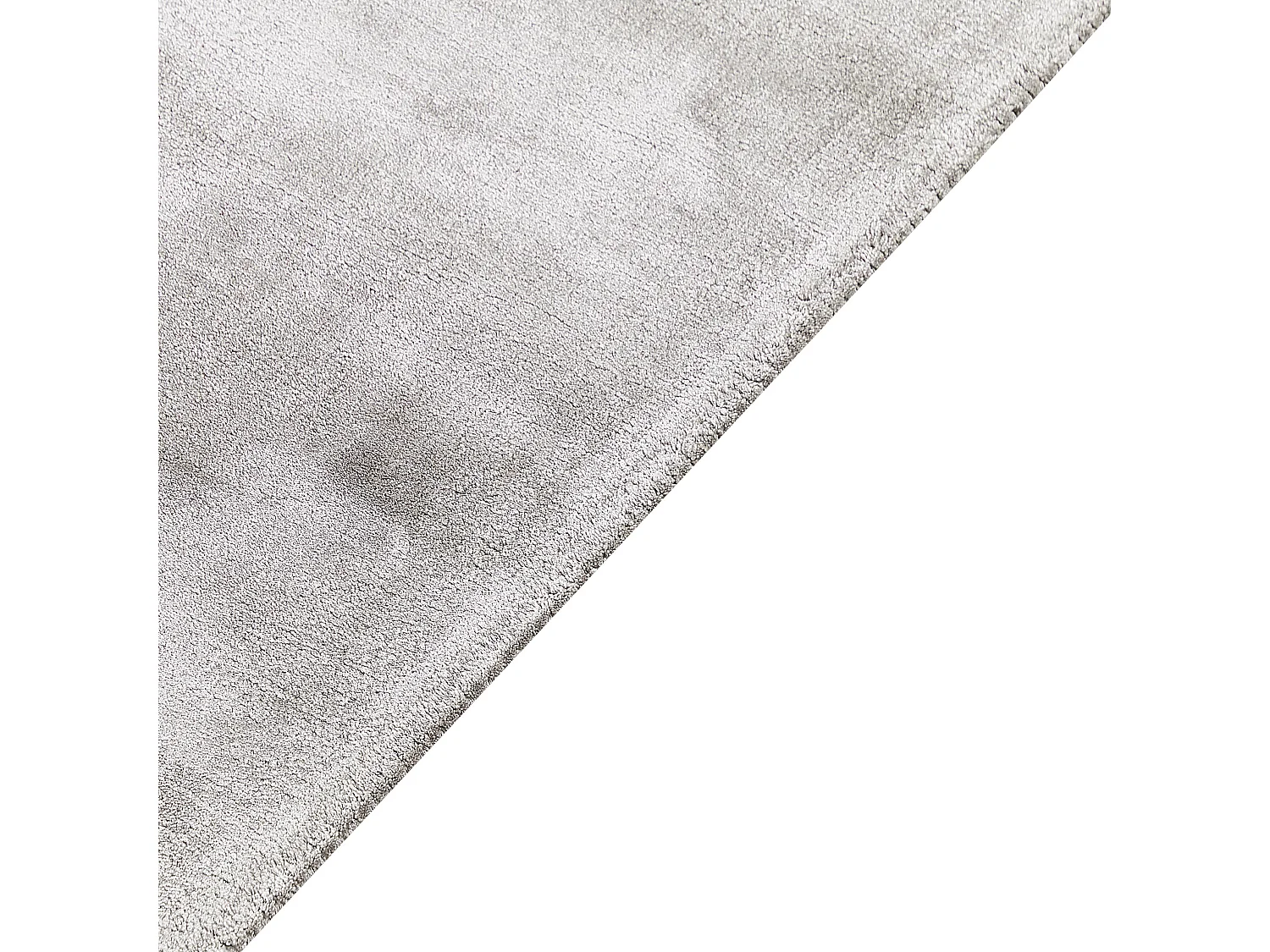 Teppich Viskose helles Grau 80 x 300 cm einfarbig handgewebt Kurzflor Gesi II