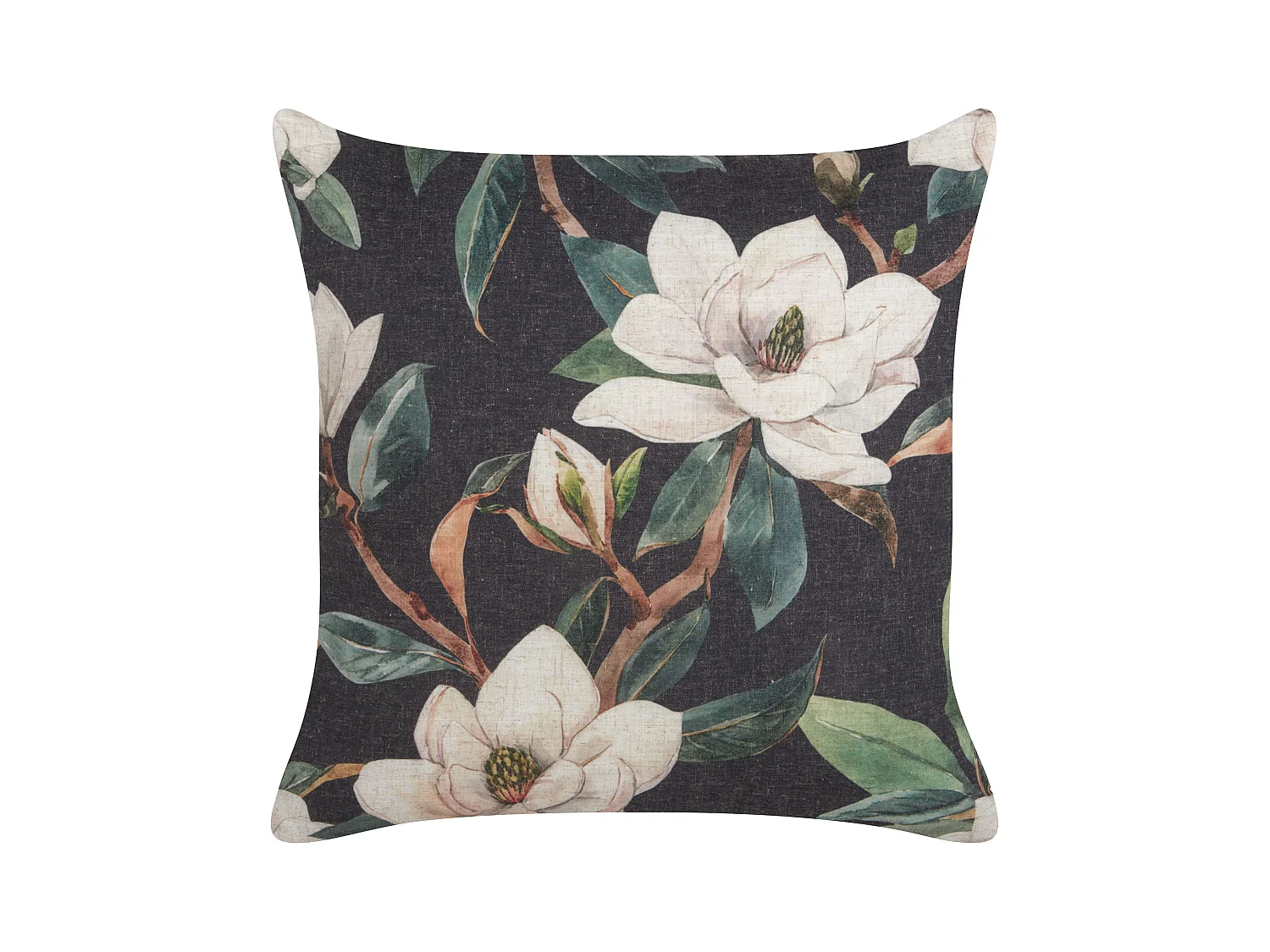 Coussin ZAHRIYE 45 x 45 cm Noir Motif floral