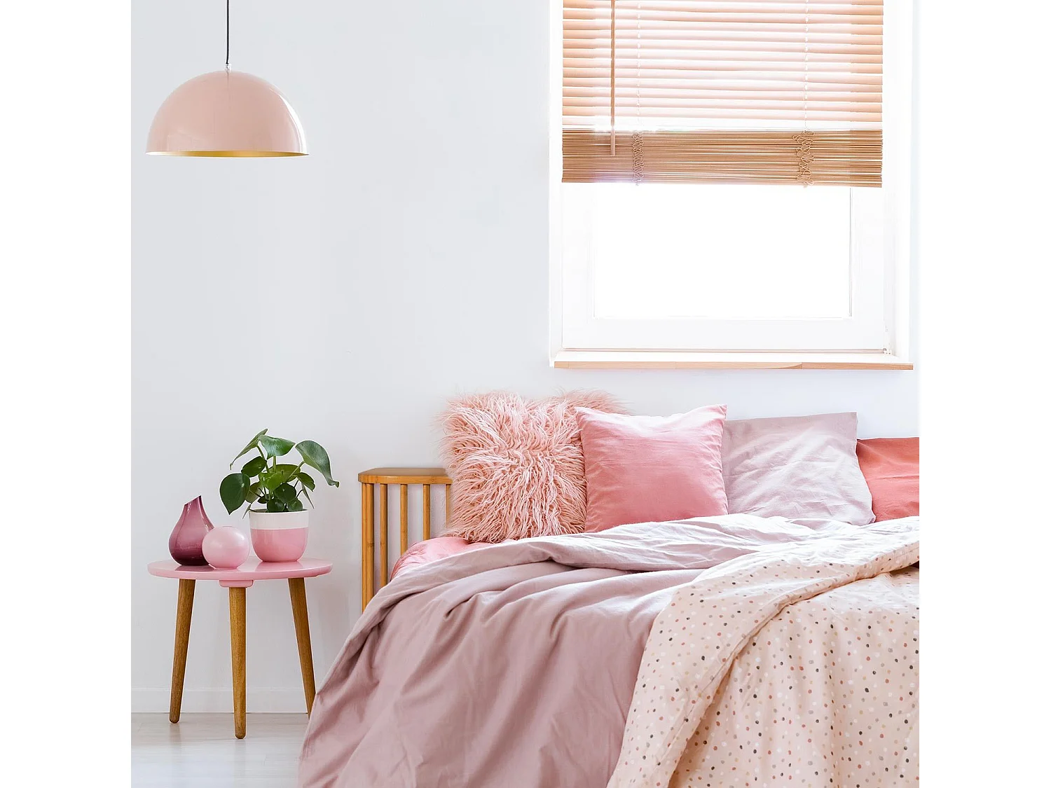 Tête de lit basse à barreaux spéciale futon Gariong L160cm Bambou