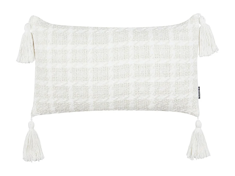 Cuscino decorativo DOURIS 30 x 60 cm Beige chiaro Trama a scacchi