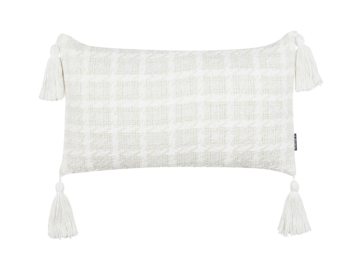 Coussin DOURIS 30 x 60 cm Beige clair À carreaux