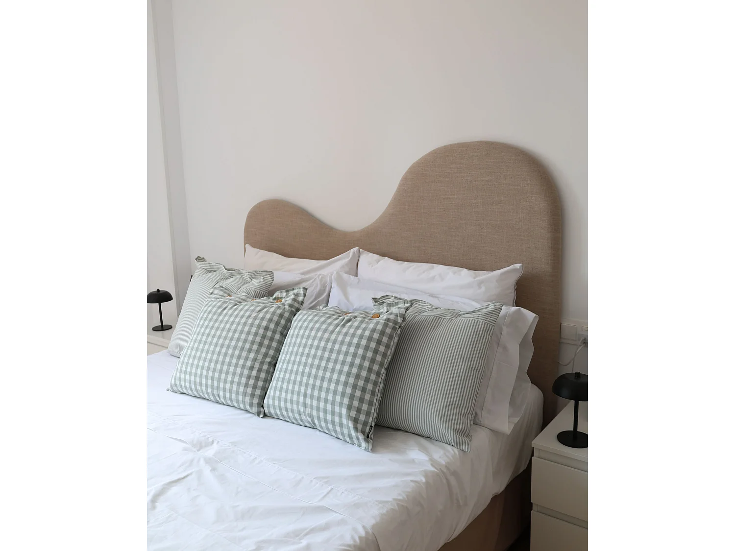 Coussin SEBRINE 40 x 60 cm Vert menthe À rayure
