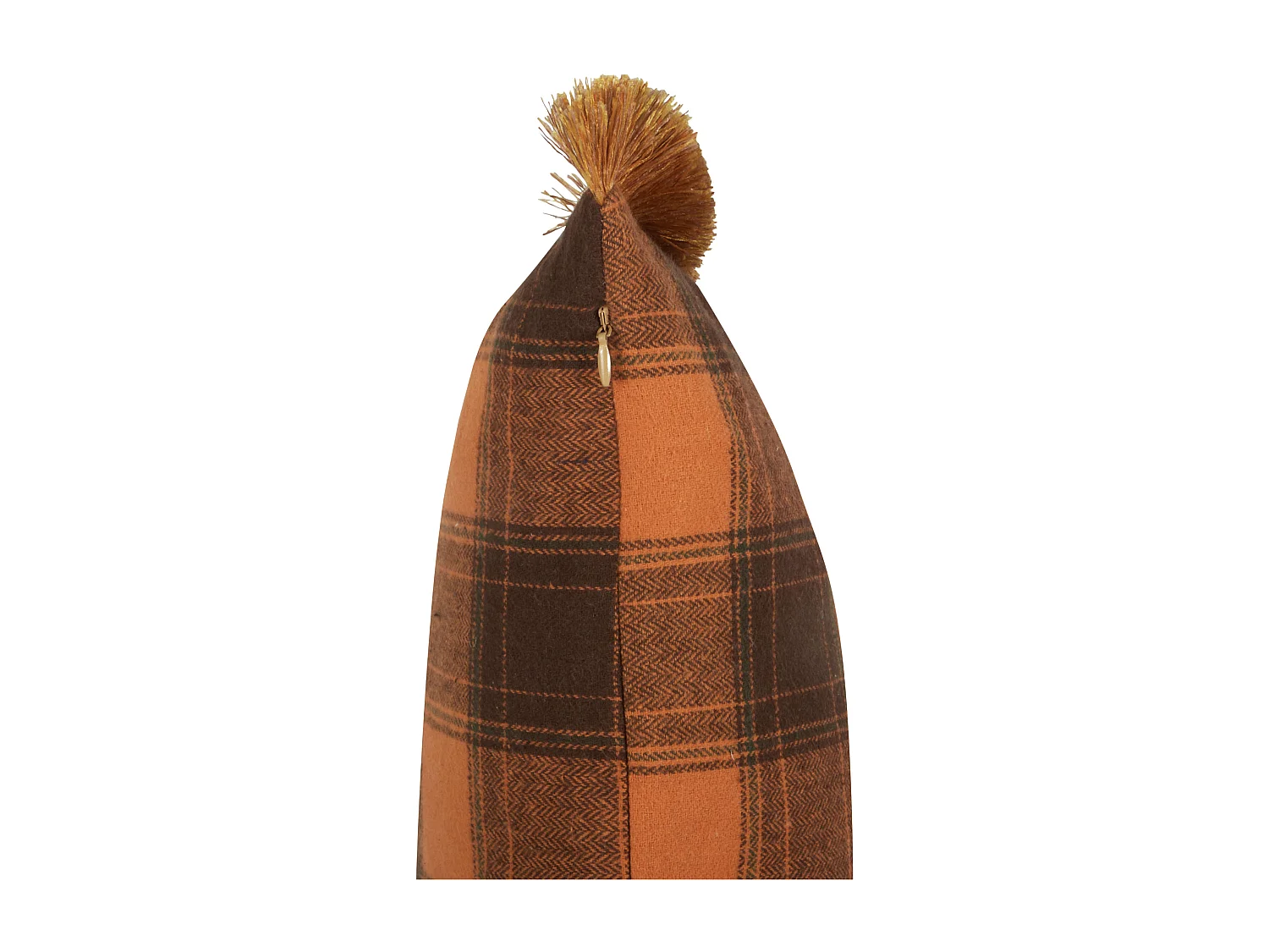 Conjunto de 2 almofadas decorativas BARJA 40 x 70 cm Laranja Quadriculado