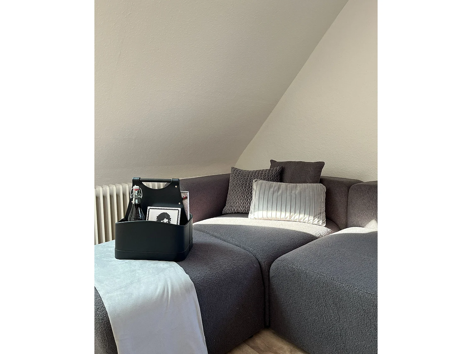 Lot de 2 coussins décoratifs ECLIPTA 45 x 45 cm Gris Unicolore