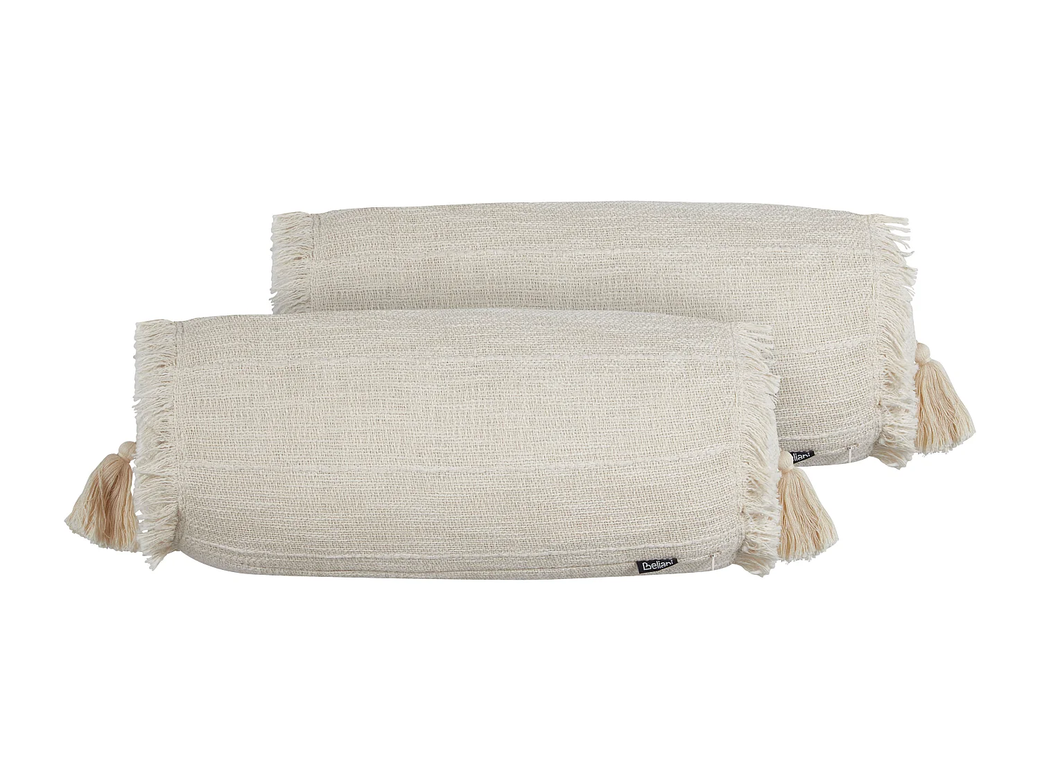 Set van 2 decoratieve kussens NAHLEH Katoen 20 x 50 cm Beige Effen