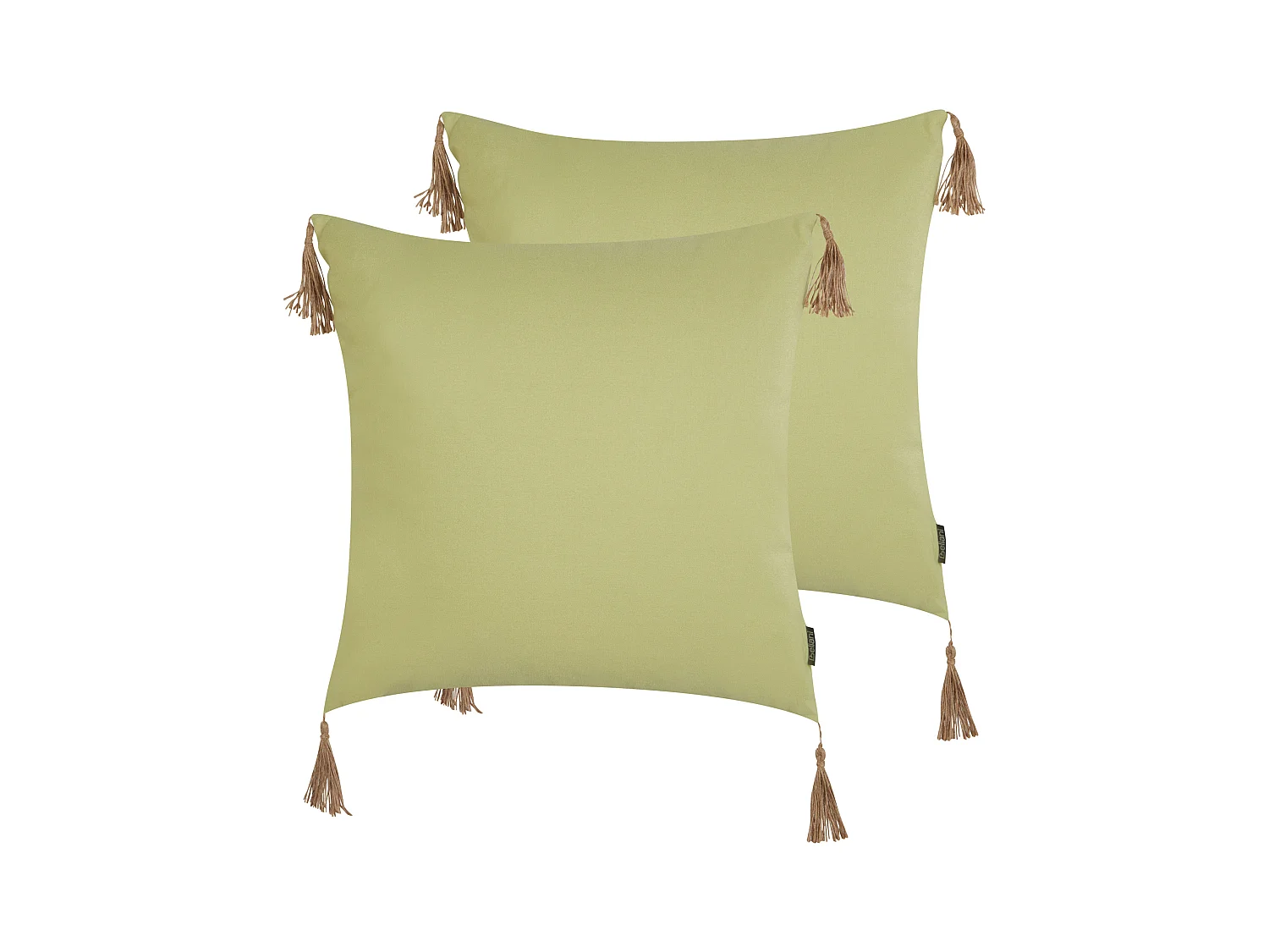 Lot de 2 coussins décoratifs CHMISTAR 45 x 45 cm Vert Unicolore