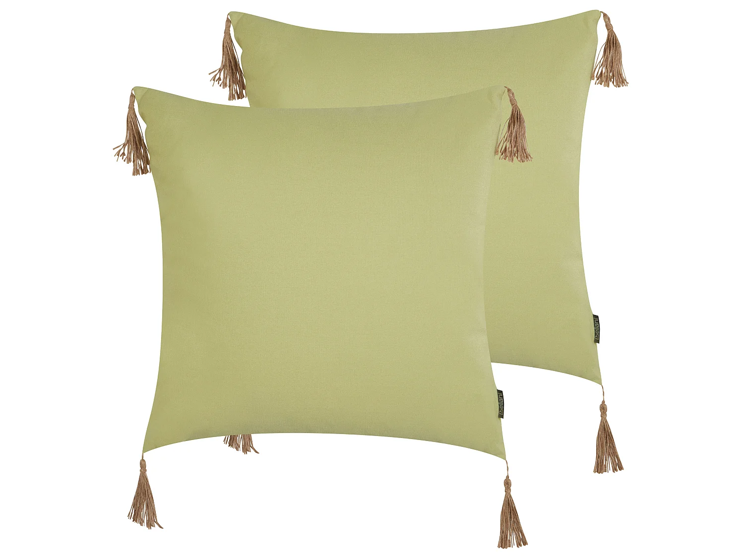 Lot de 2 coussins décoratifs CHMISTAR 45 x 45 cm Vert Unicolore