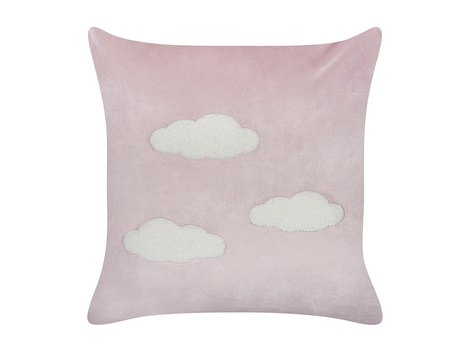 Sierkussen set van 2 geborduurd wolkenpatroon roze 45 x 45 cm IPOMEA
