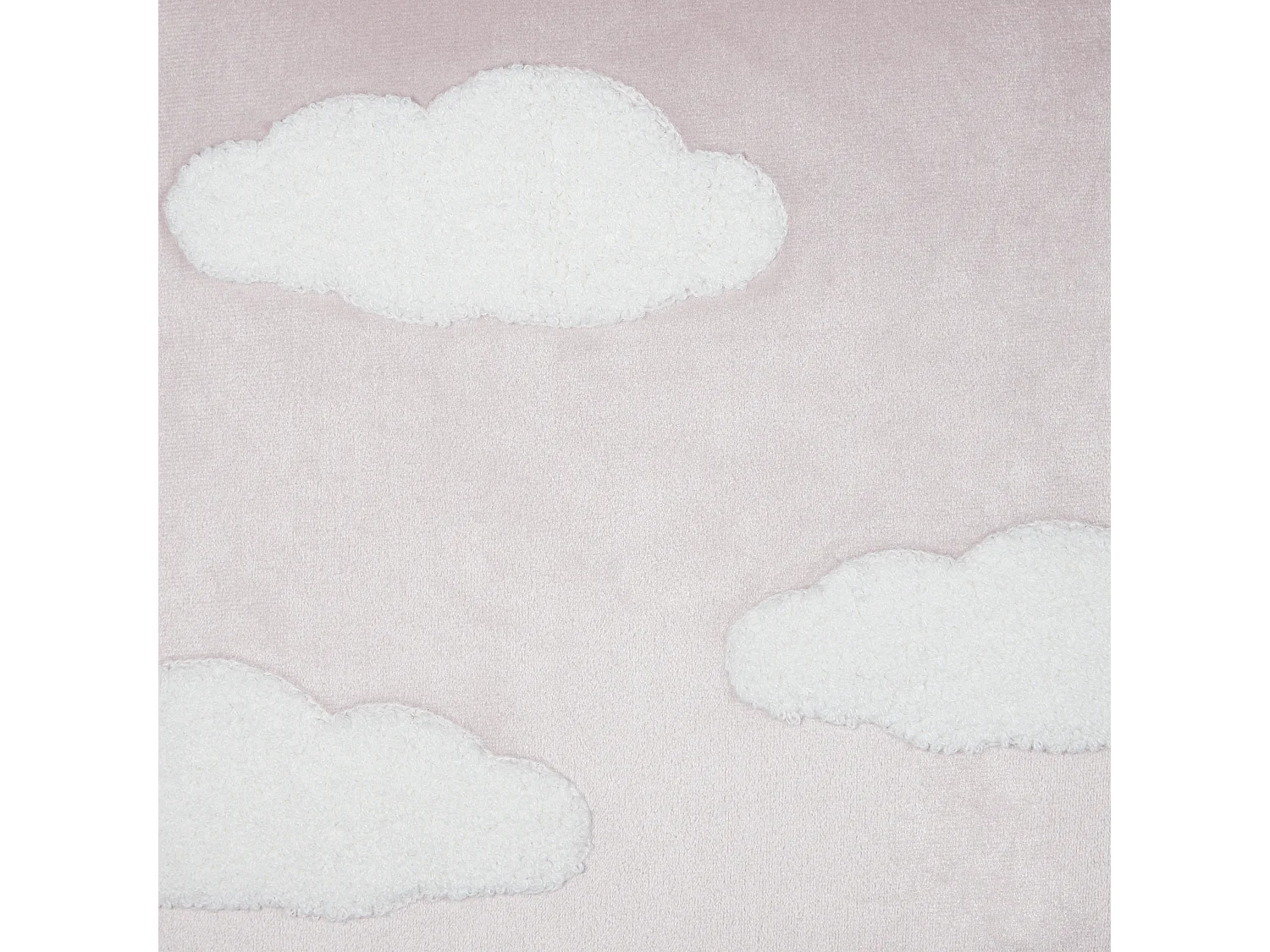 Dekokissen aus Samt mit gesticktem Wolkenmotiv rosa 45 x 45 cm 2er Set IPOMEA