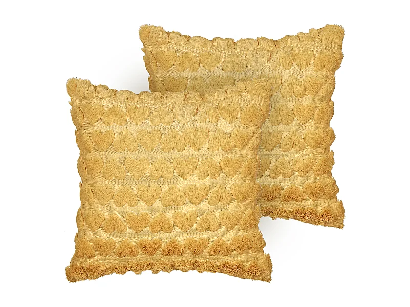 Set di 2 cuscini decorativi giallo 45 x 45 cm ASTRANTIA