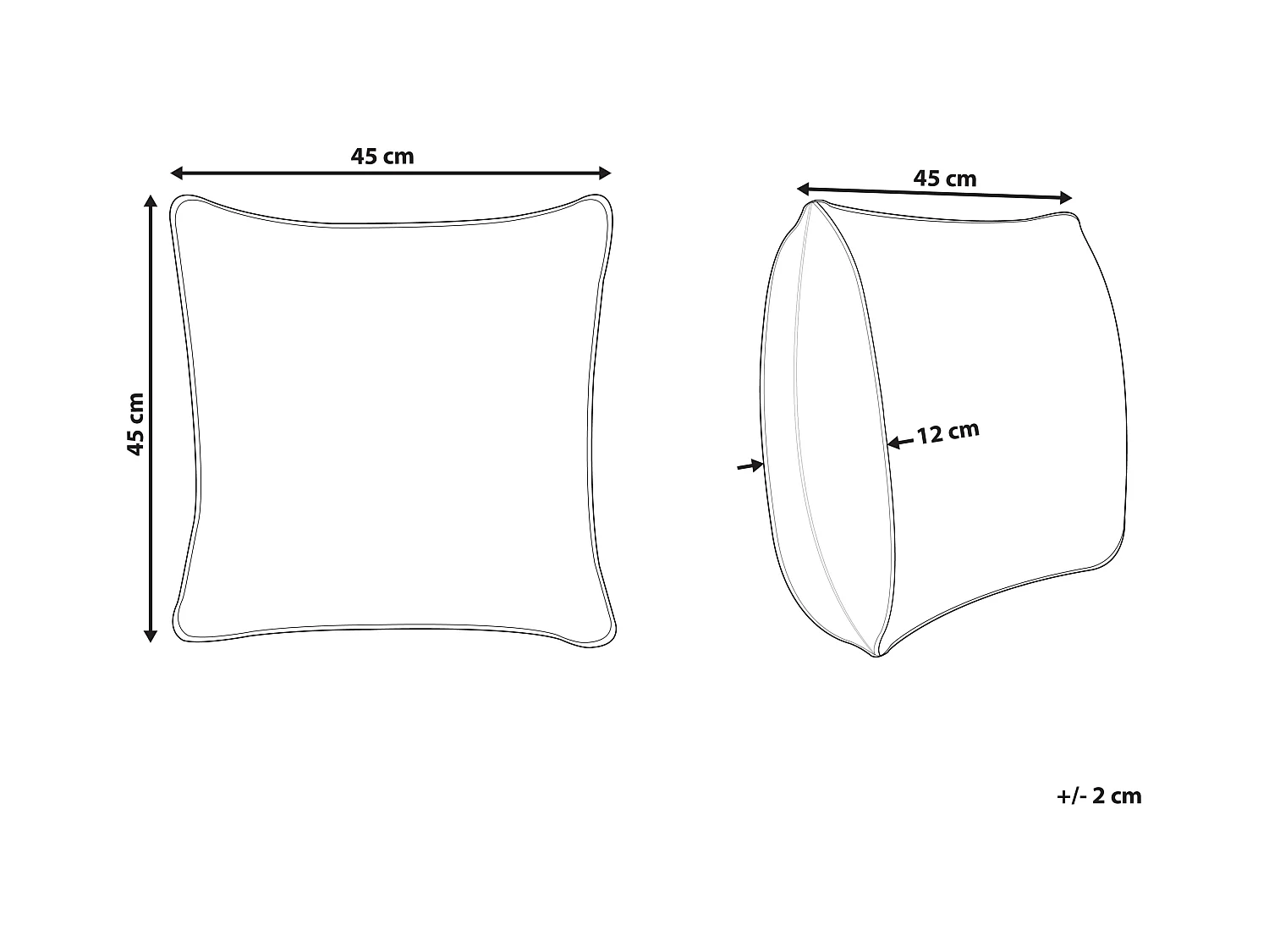 Coussin BARJA 45 x 45 cm Orange À carreaux