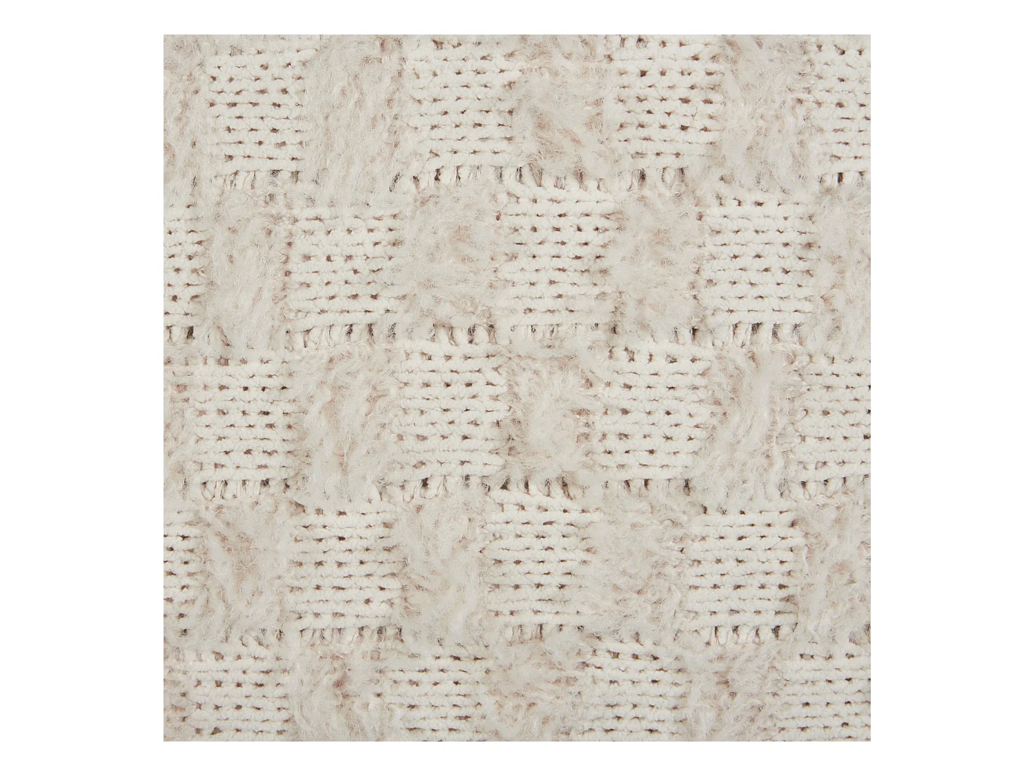 Dekokissen 2er Set beige gestricktes Muster 45x45 cm quadratisch modern Basalim