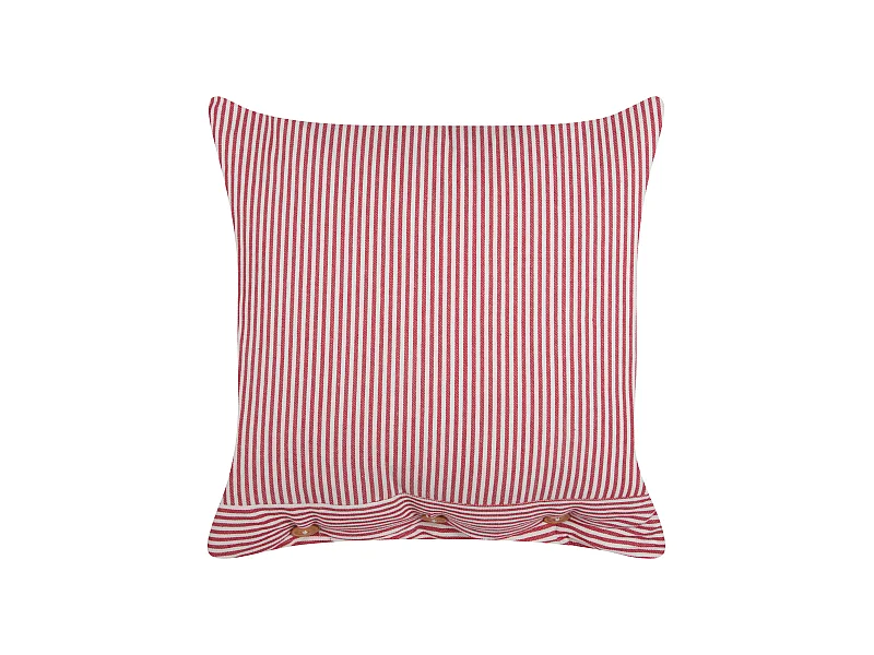 Cuscino decorativo AALITA Cotone 45 x 45 cm Rosso A strisce
