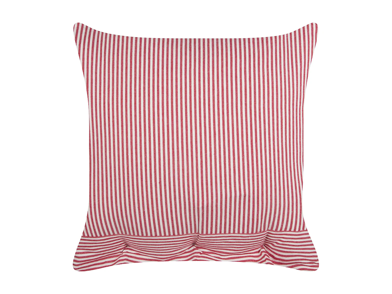Almofada decorativa AALITA Algodão 45 x 45 cm Vermelho Às riscas