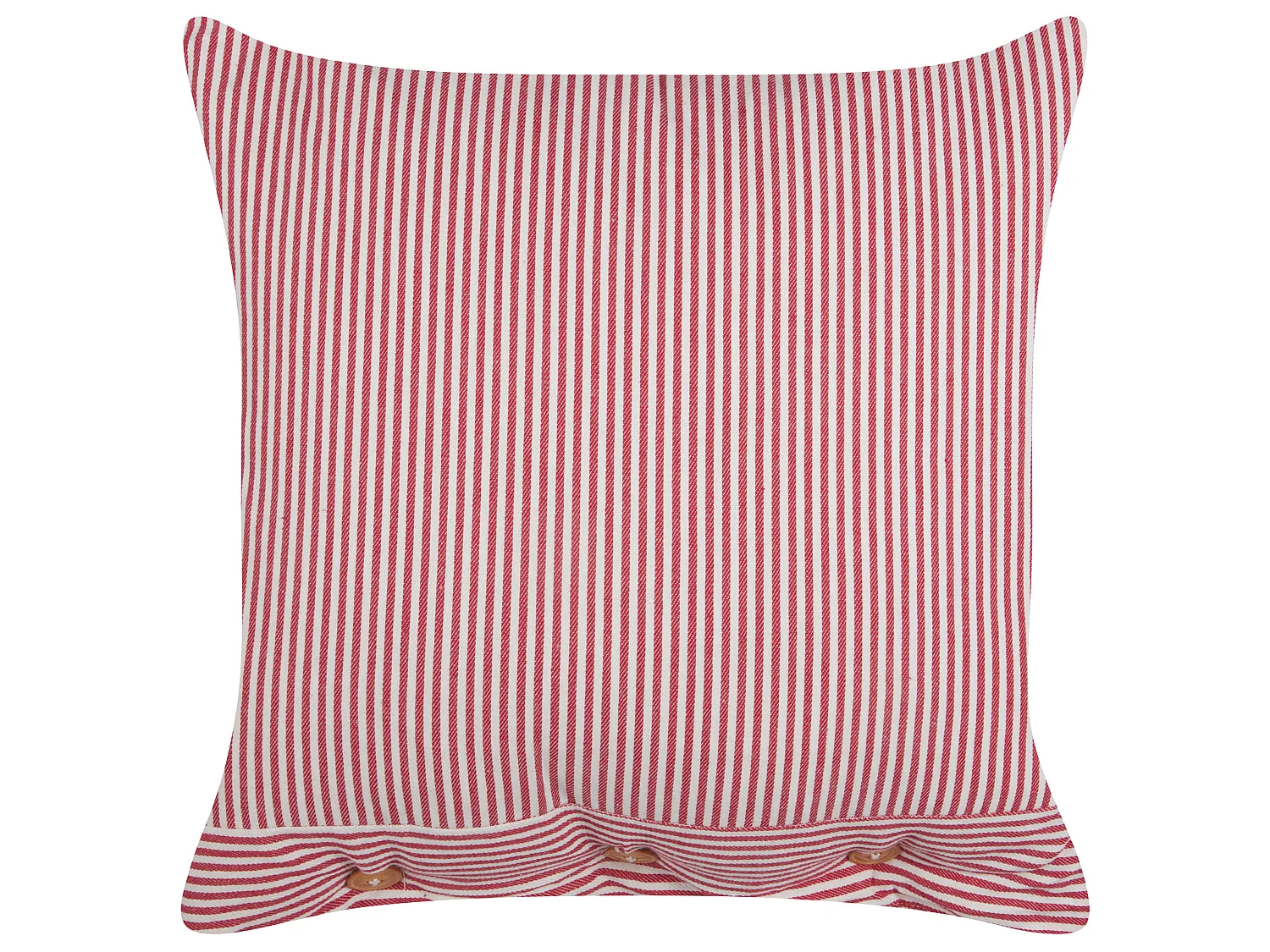 Throw Cushion AALITA Cotton 45 x 45 cm Red Striped