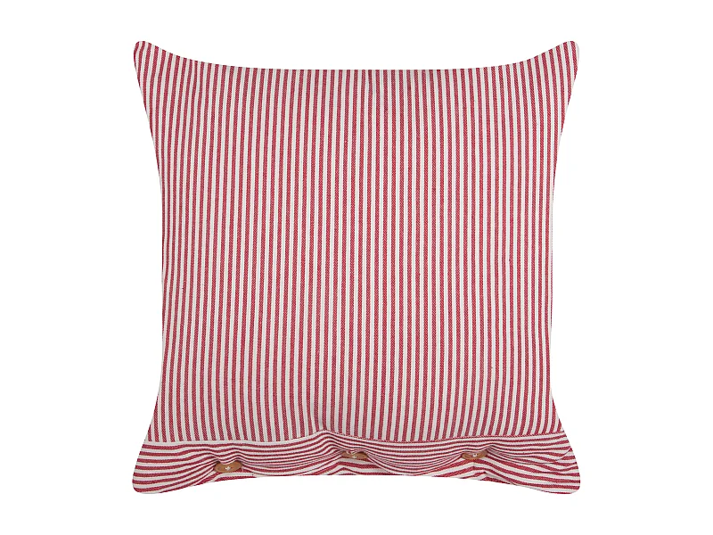 Almofada decorativa AALITA Algodão 45 x 45 cm Vermelho Às riscas