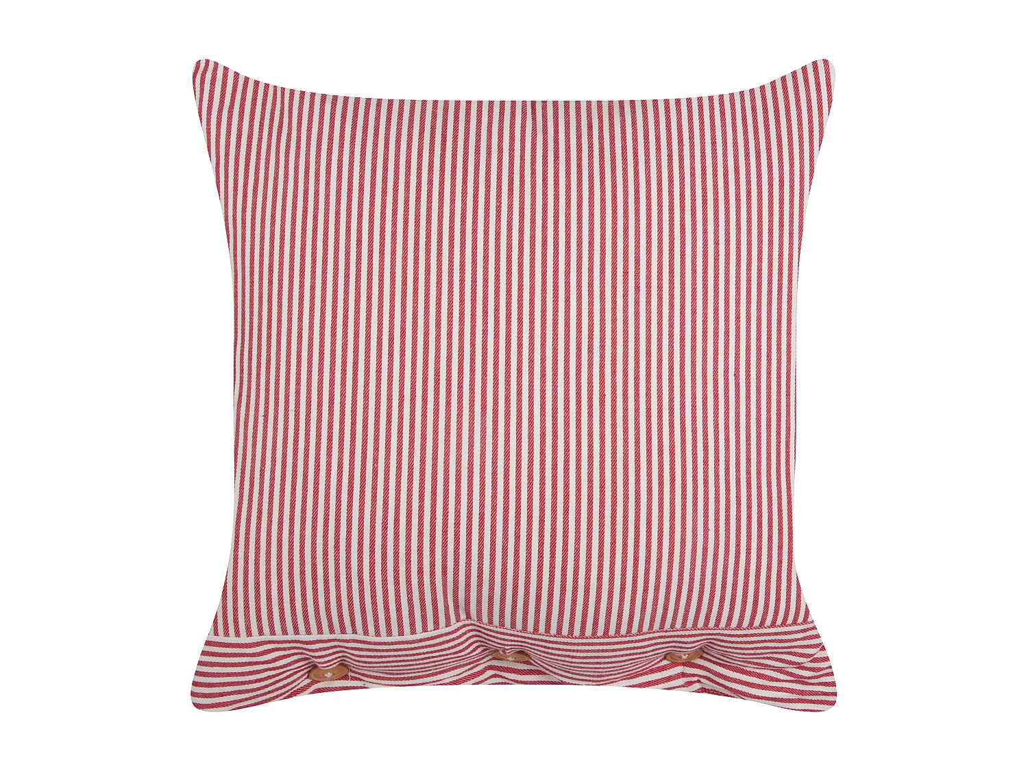 Lot de 2 coussins décoratifs AALITA Coton 45 x 45 cm Rouge À rayure