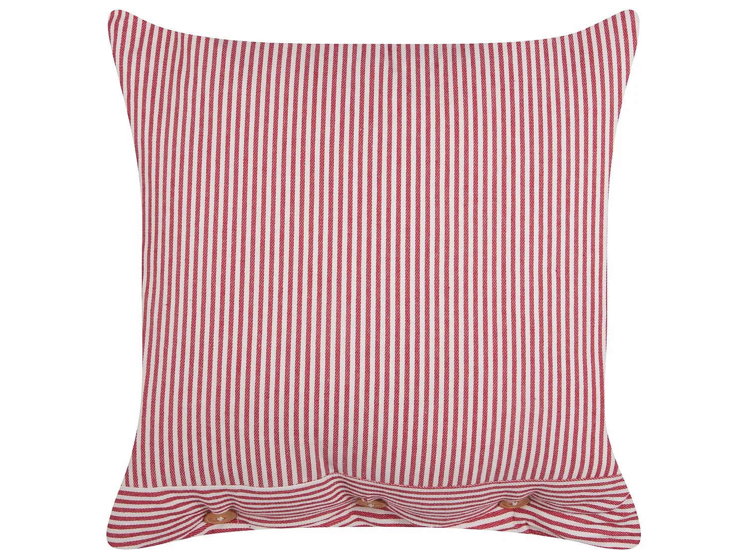Lot de 2 coussins décoratifs AALITA Coton 45 x 45 cm Rouge À rayure