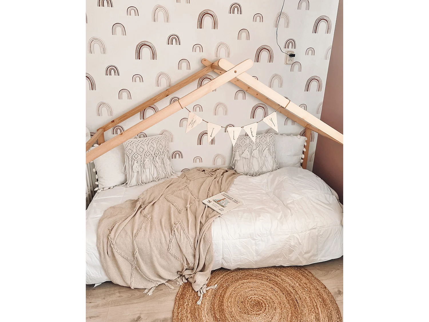 Dekokissen 2er Set BAMIAN Baumwolle 45 x 45 cm Cremeweiss Geometrisches Muster