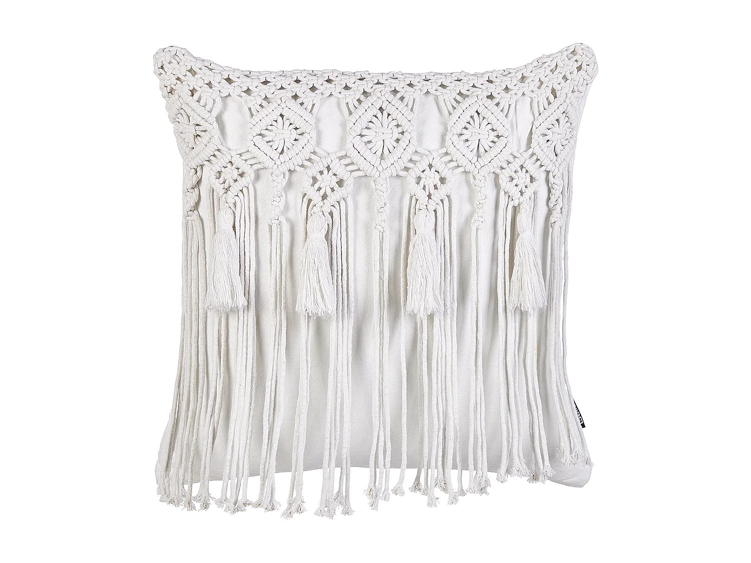 Zestaw 2 poduszek dekoracyjnych BAMIAN Bawełna 45 x 45 cm Złamana biel Wzór geometryczny