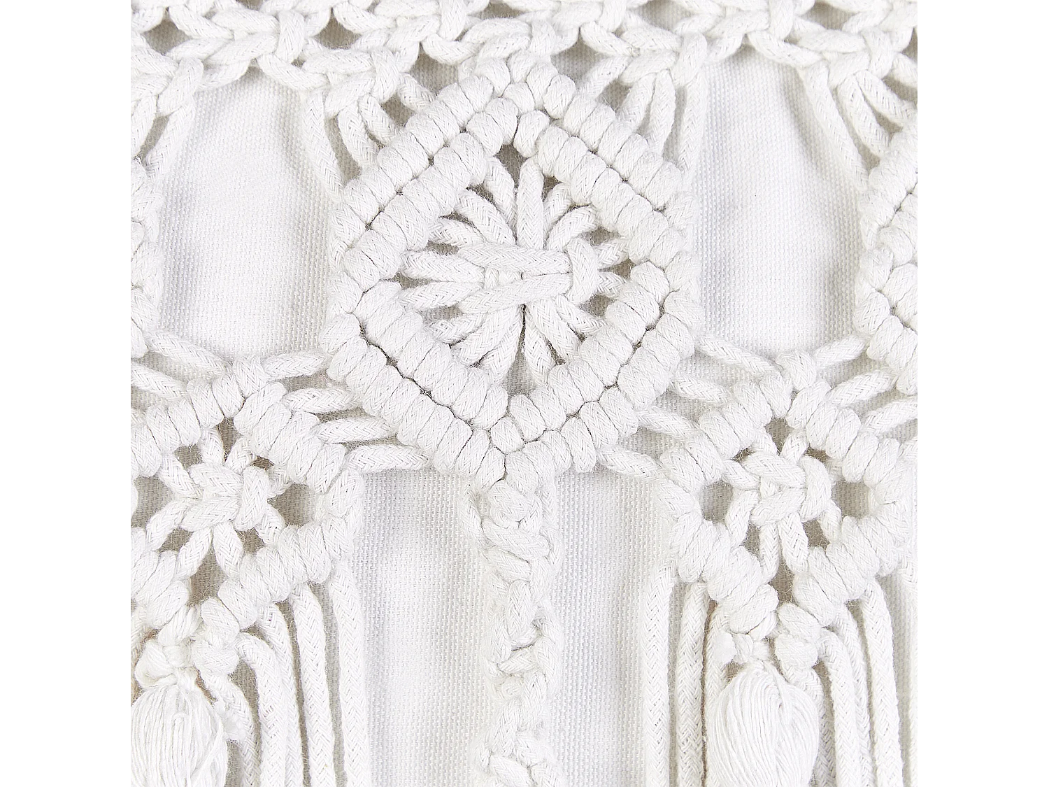 Zestaw 2 poduszek dekoracyjnych BAMIAN Bawełna 45 x 45 cm Złamana biel Wzór geometryczny