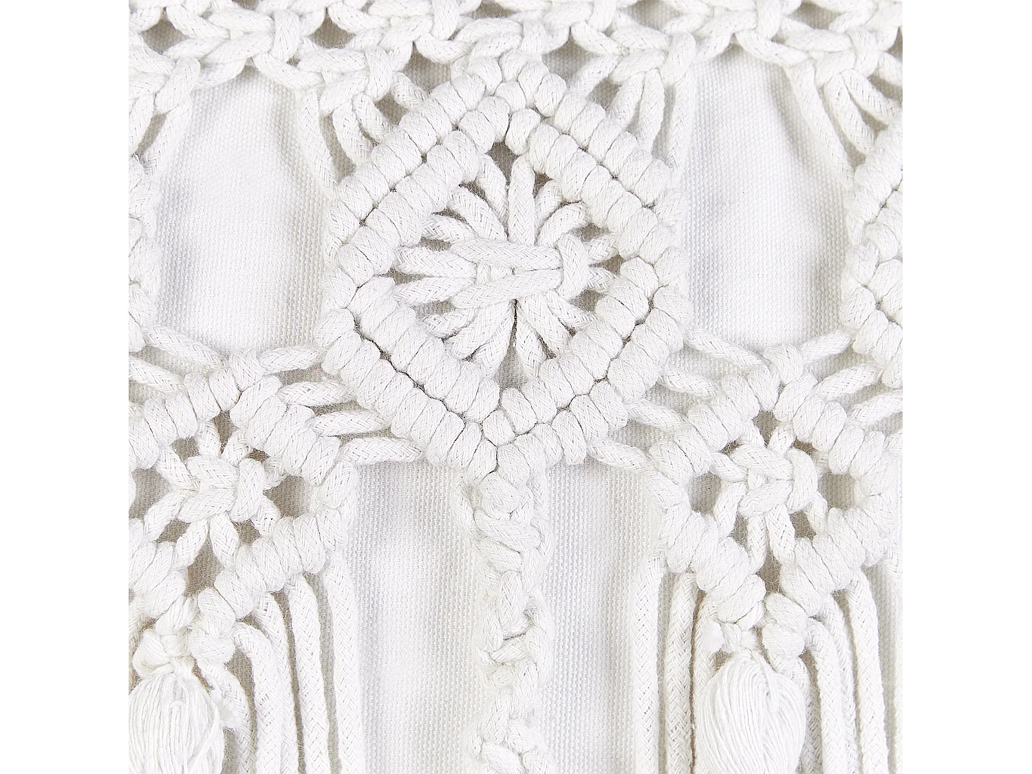 Zestaw 2 poduszek dekoracyjnych BAMIAN Bawełna 45 x 45 cm Złamana biel Wzór geometryczny