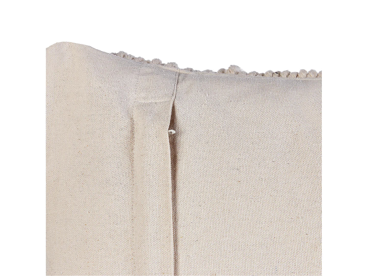 Set van 2 decoratieve kussens BESHAM Katoen 45 x 45 cm Lichtbeige Geometrisch patroon