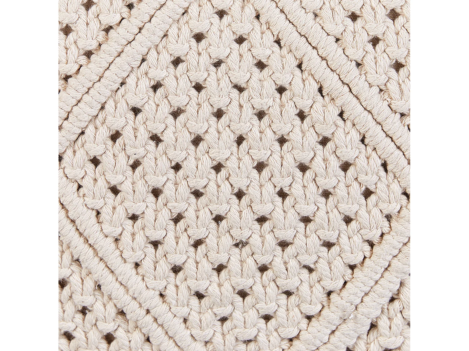 Set van 2 decoratieve kussens BESHAM Katoen 45 x 45 cm Lichtbeige Geometrisch patroon