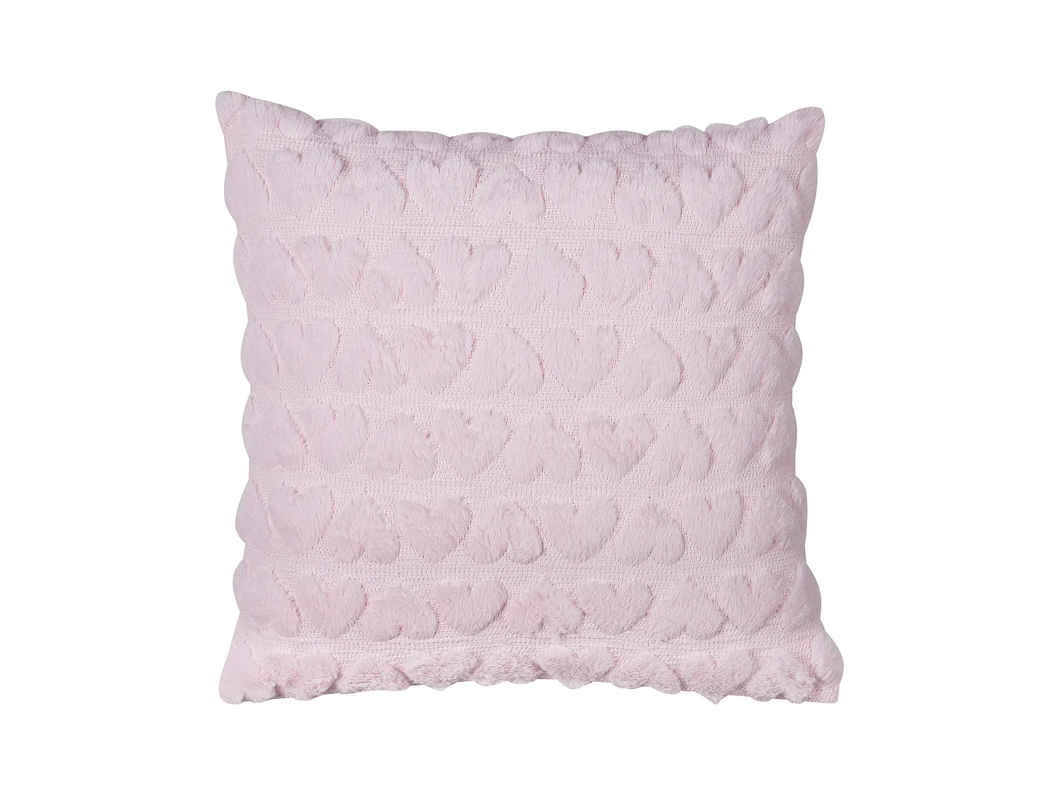 Dekokissen Herzmotiv rosa getuftet 45 x 45 cm 2er Set ASTRANTIA