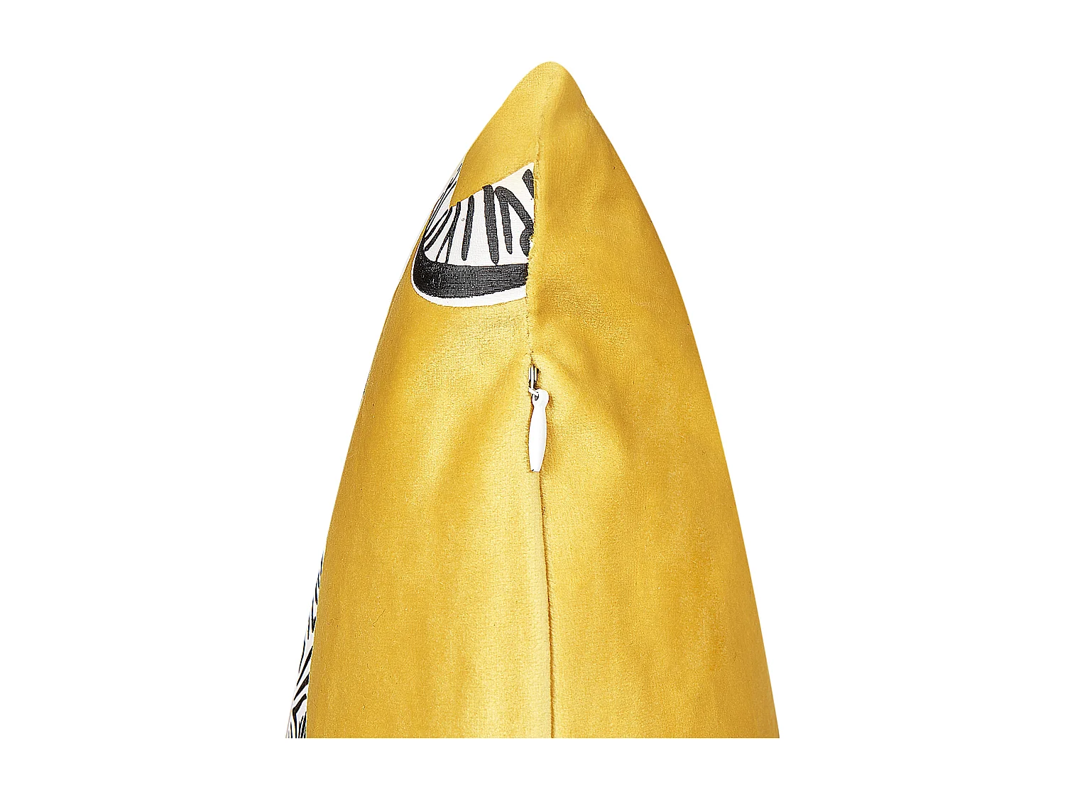 Lot de 2 coussins décoratifs ACONITUM Velours 45 x 45 cm Jaune Motif animal