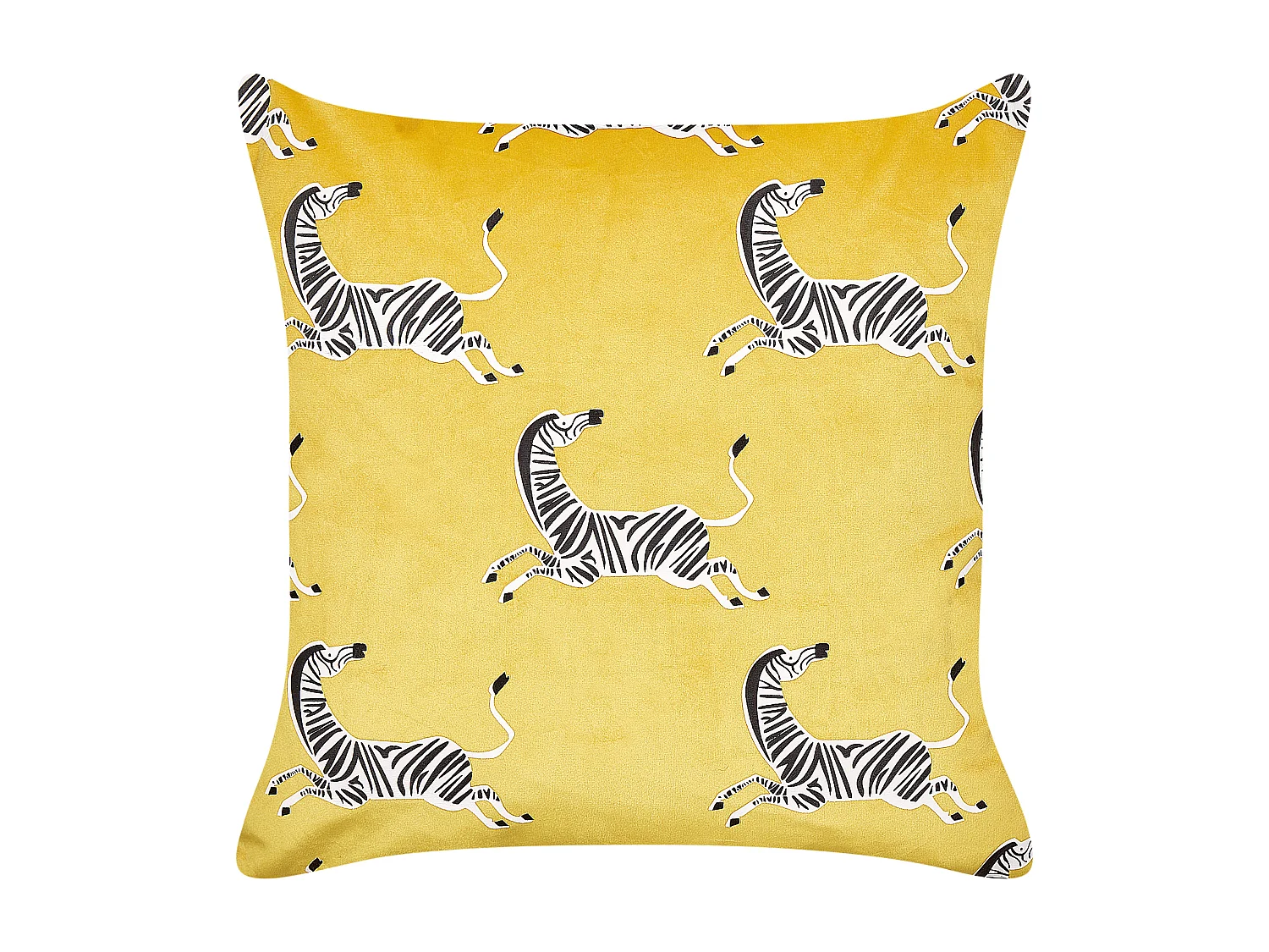 Set van 2 decoratieve kussens ACONITUM Fluweel 45 x 45 cm Geel Dierenprint